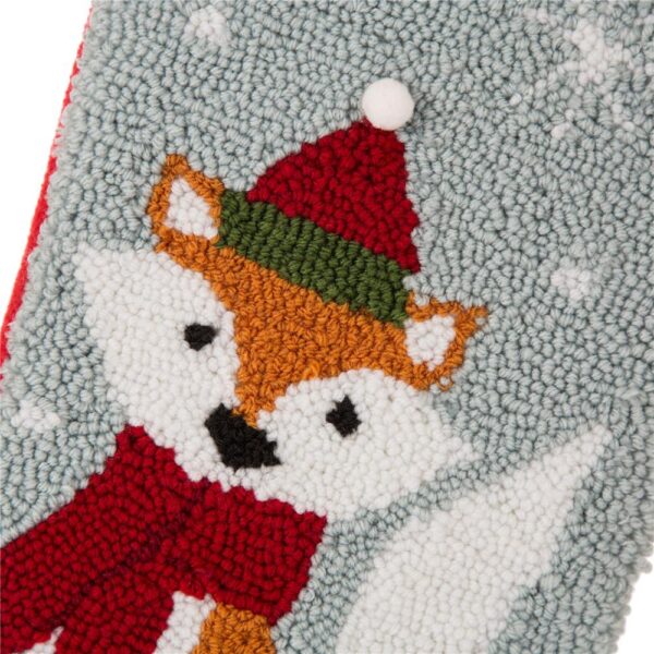 Glitzhome Hooked Stocking (Reindeer and Fox) (Set of 2)