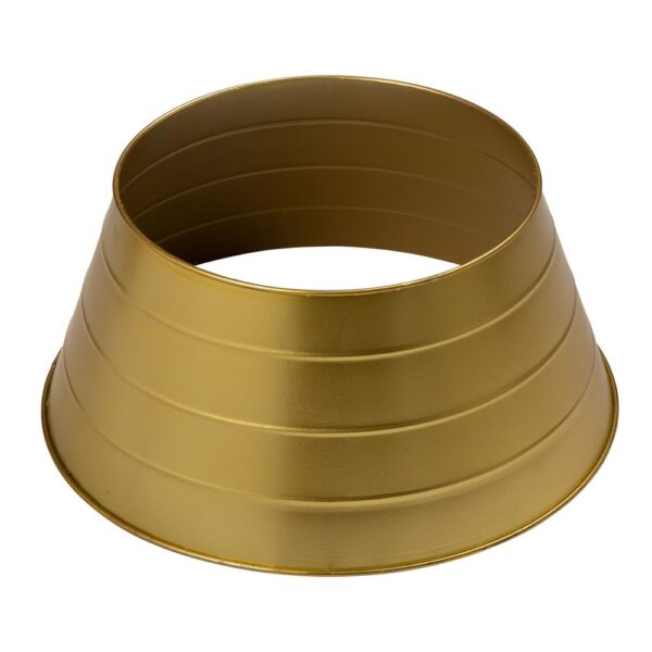 Glitzhome 22 in. Dia Painted Gold Metal Tree Collar
