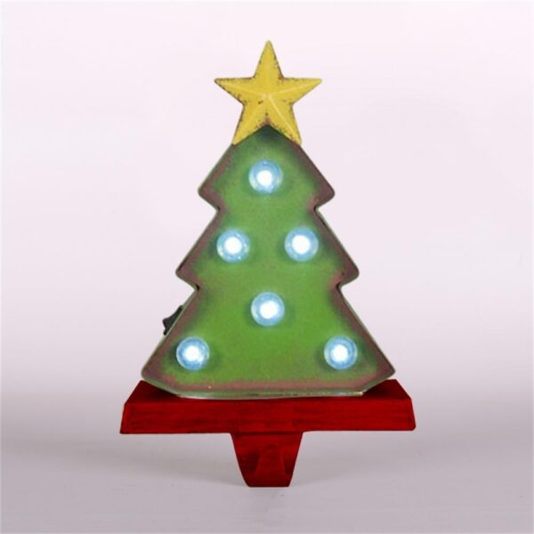Glitzhome 8.48 in. H Marquee LED Tree Stocking Holder