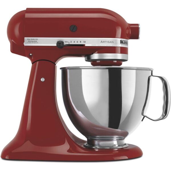 KitchenAid Artisan 5 Qt. 10-Speed Cinnamon Gloss Stand Mixer with Flat Beater, 6-Wire Whip and Dough Hook Attachments