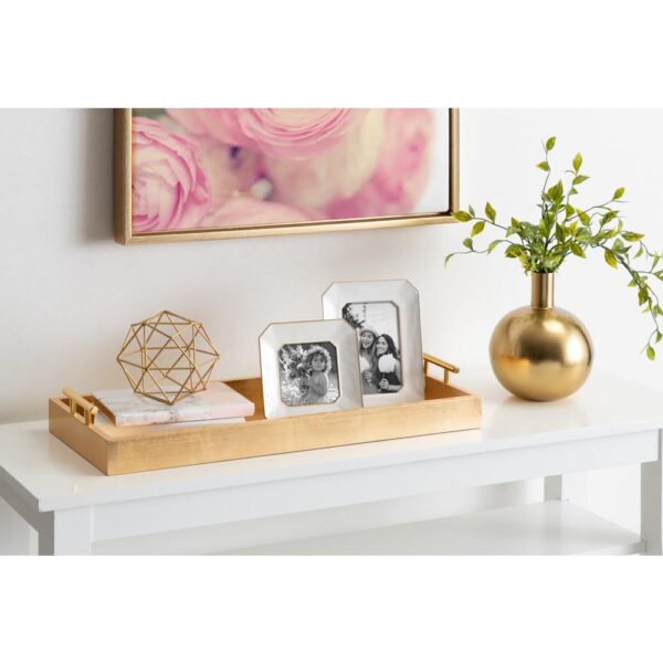 Kate and Laurel Lipton 10 in. x 3 in. x 24 in. Gold Decorative Wall Shelf