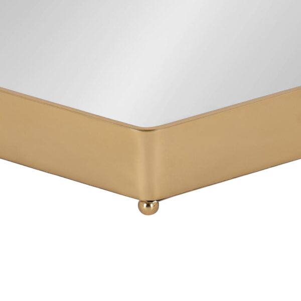 Kate and Laurel Joelyn 12 in. x 12 in. x 2 in. Gold Decorative Wall Shelf