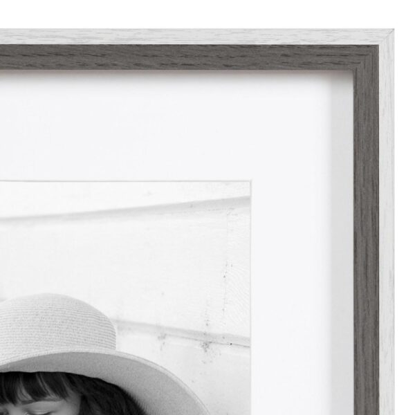 Kate and Laurel Gibson 8.5 in. x 11 in. Gray/White Picture Frames (Set of 4)