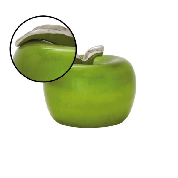 LITTON LANE 11 in. x 9 in. Modern Emerald Green Ceramic Decorative Apple