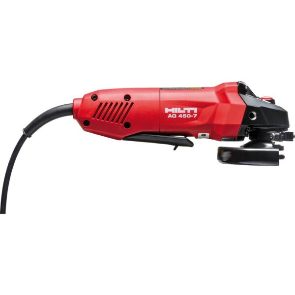 Hilti 7 Amp 120 Volt Corded 4.5 in. Angle Grinder AG 450-7D Including Diamond Cup Wheel and Grinding Hood