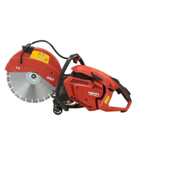 Hilti Package includes (1) DSH 700-X 14 in. hand held gas saw, (3) premium diamond blades and (1) maintenance kit