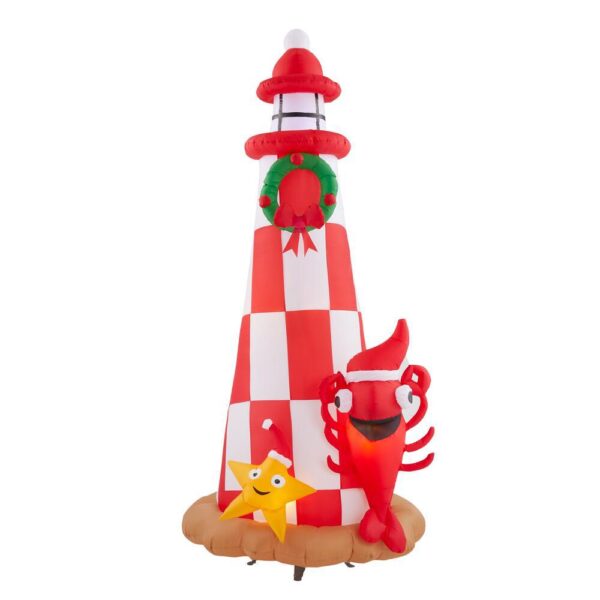 Home Accents Holiday 7.5 ft. Inflatable Lighthouse Scene