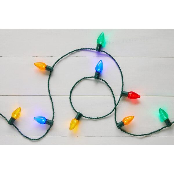 Home Accents Holiday 50 Light Super Bright C9 LED Multi-Color Smooth Constant On Light String (Set of 2)