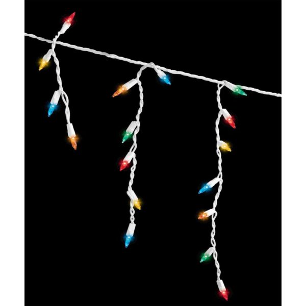 Home Accents Holiday Super Bright 54-Light Smooth Constant-On LED Mini Warm White Icicle Lights (Set of 4)