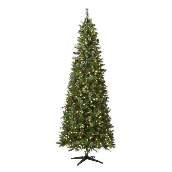 Home Accents Holiday 9 ft Alexander Pine Pre-Lit LED Artificial Christmas Tree with 650 SureBright Warm White Lights