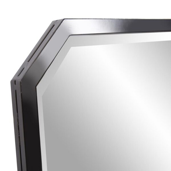 Home Decorators Collection Medium Octagonal Black Beveled Glass Classic Accent Mirror (36 in. H x 24 in. W)