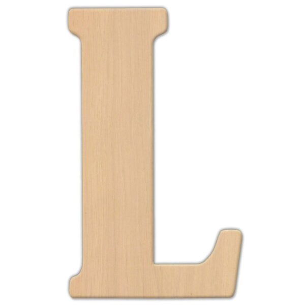 Jeff McWilliams Designs 15 in. Oversized Unfinished Wood Letter (L)