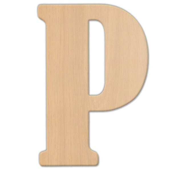 Jeff McWilliams Designs 15 in. Oversized Unfinished Wood Letter (P)