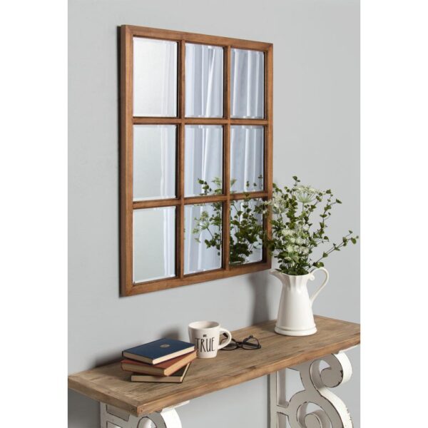Kate and Laurel Medium Novelty Natural Casual Mirror (32 in. H x 26 in. W)