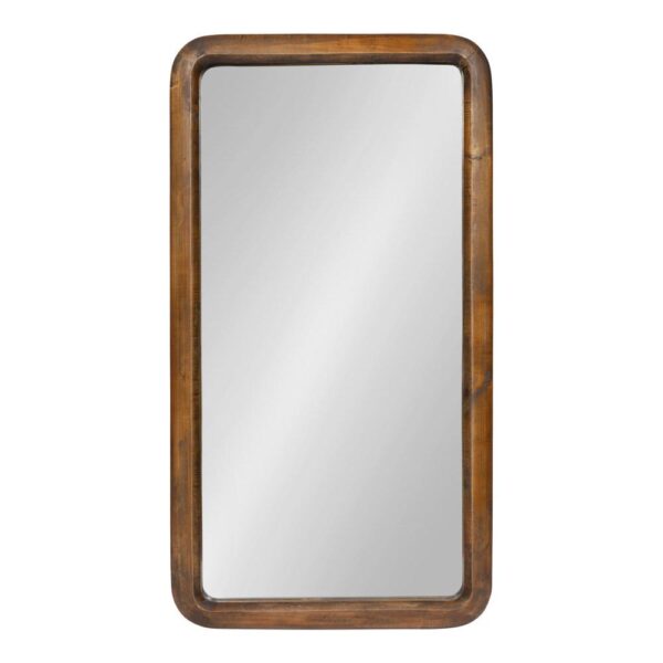 Kate and Laurel Medium Rectangle Walnut Brown Classic Mirror (31.5 in. H x 16.73 in. W)