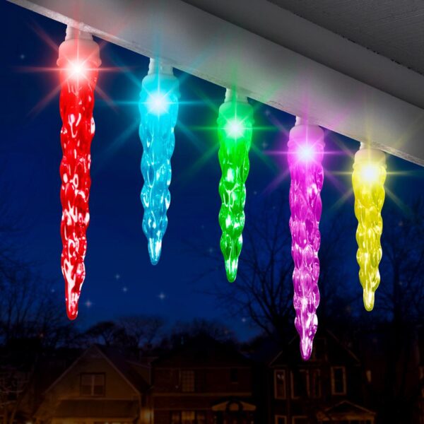 LightShow 12-Light LED Multi-Color Color-Changing Icicle Light Set