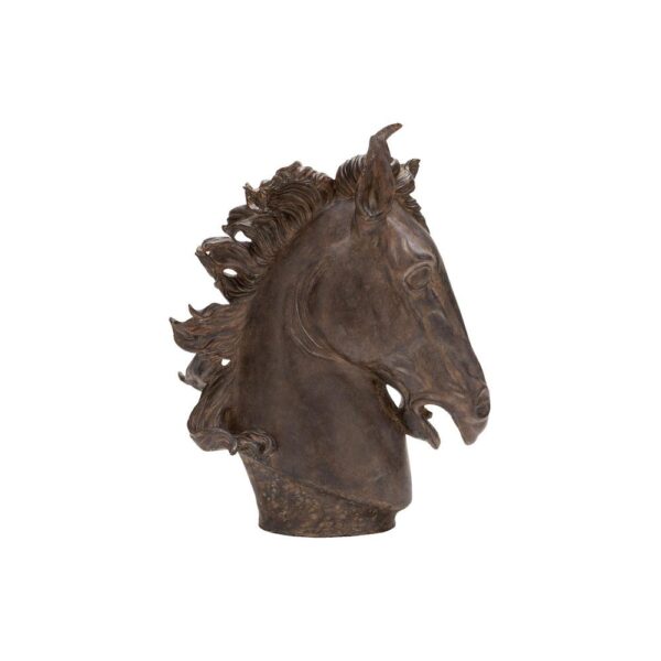 LITTON LANE Polystone Horse Head Sculpture