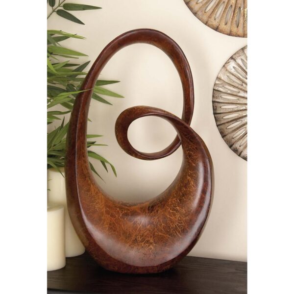 LITTON LANE 24 in. x 14 in. Decorative Abstract Sculpture in Colored Polystone
