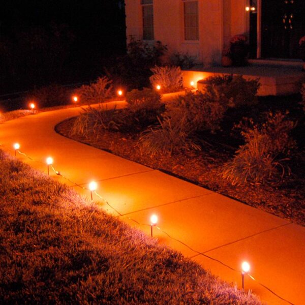 LUMABASE Orange Pathway Lights (10-Count)