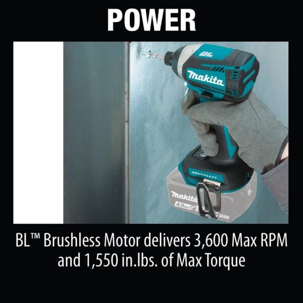 Makita 18-Volt LXT Lithium-Ion Brushless 1/4 in. Cordless Quick-Shift Mode 3-Speed Impact Driver (Tool Only)