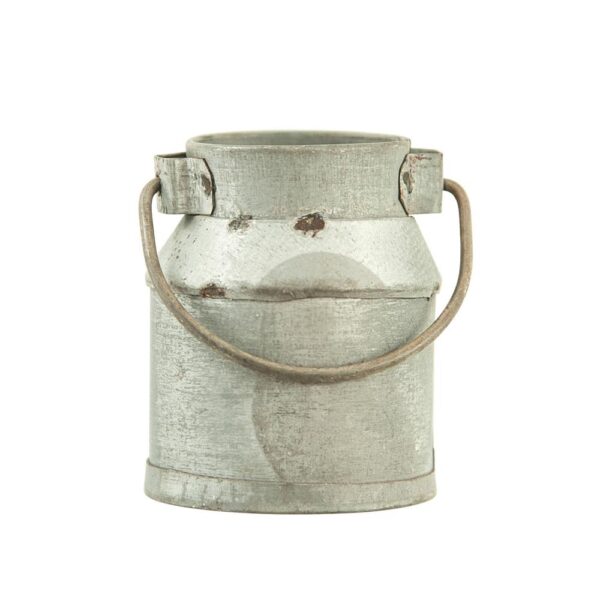 3R Studios 2 in. W x 1.5 in. H Silver Galvanized Metal Vintage Milk Can Shaped Napkin Rings (Set of 4)