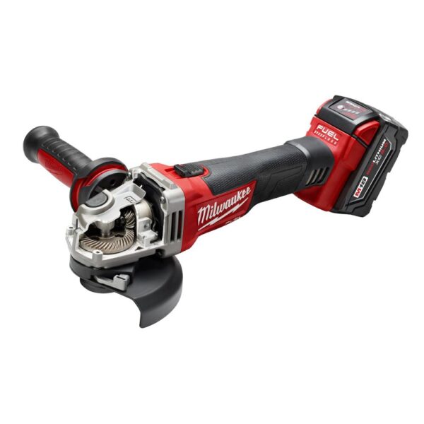 Milwaukee M18 FUEL 18-Volt Lithium-Ion Brushless Cordless 4-1/2 in. /5 in. Grinder W/ Slide Switch Kit W/ (1) 5.0Ah Batteries