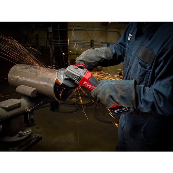 Milwaukee M18 FUEL 18- -Volt Lithium-Ion Brushless Cordless 4-1/2 in. /5 in. Braking Grinder Kit w/Two 5.0Ah Batteries & Hard Case