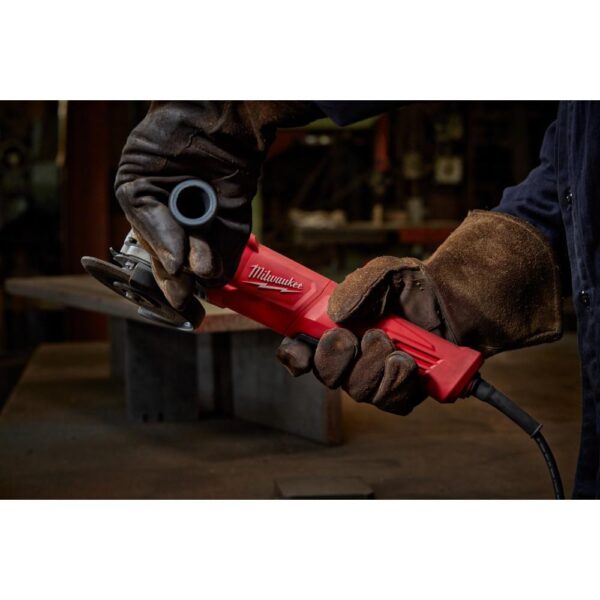 Milwaukee 11 Amp Corded 4-1/2 in. Small Angle Grinder Paddle Lock-On