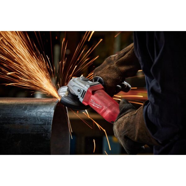 Milwaukee 11 Amp Corded 4-1/2 in. Small Angle Grinder with Lock-On Paddle Switch