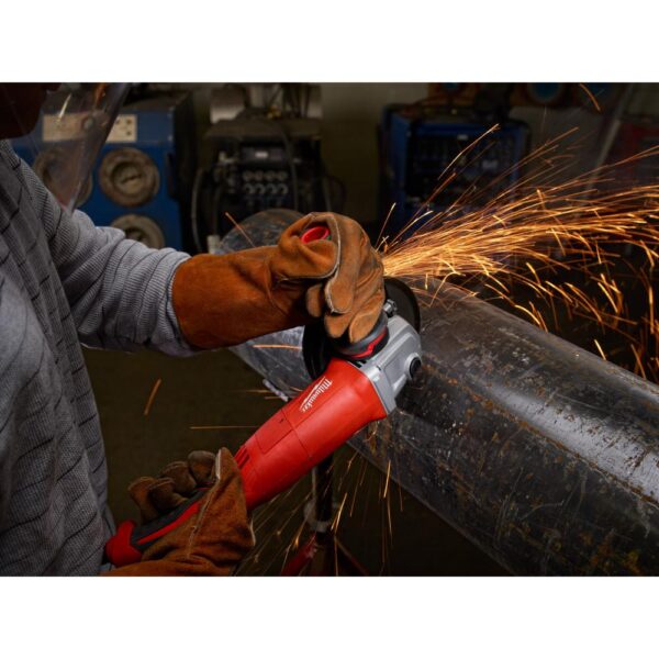 Milwaukee 11 Amp 4.5 in. Small Angle Grinder with Slide Lock-On Switch