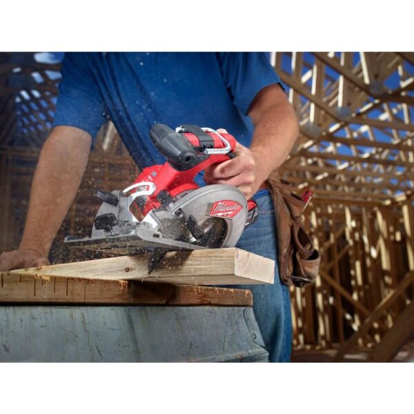 Milwaukee M18 FUEL 18-Volt Lithium-Ion Brushless Cordless 6-1/2 in. Circular Saw Kit with One 5.0 Ah Battery, Charger, Tool Bag