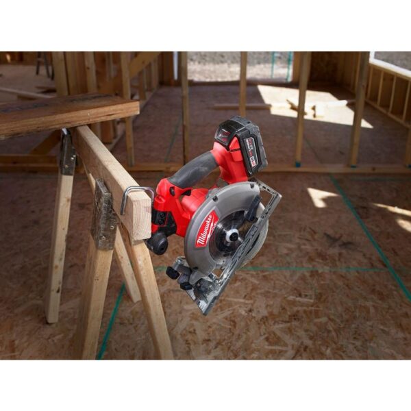 Milwaukee M18 FUEL 18-Volt Lithium-Ion Brushless Cordless 6-1/2 in. Circular Saw Kit with One 5.0 Ah Battery, Charger, Tool Bag