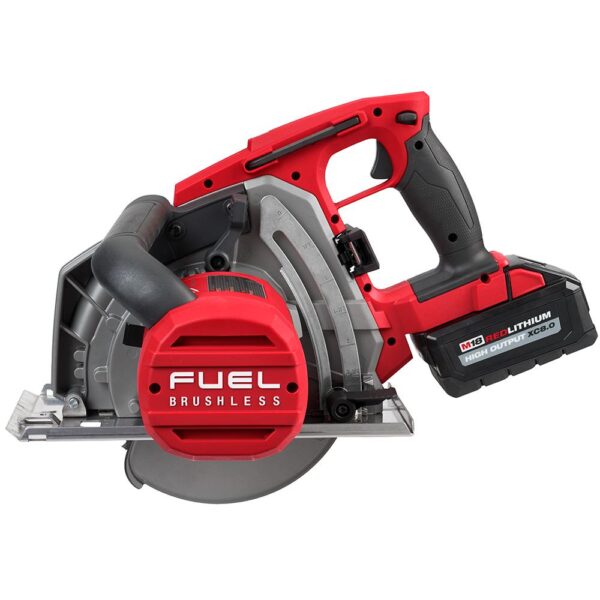Milwaukee M18 FUEL 18-Volt 8 in. Lithium-Ion Brushless Cordless Metal Cutting Circular Saw Kit with 8.0 Ah Battery, Rapid Charger