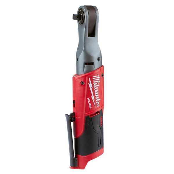 Milwaukee M12 FUEL 12-Volt Lithium-Ion Brushless Cordless 3/8 in. and 1/2 in. Ratchet with two 3.0 Ah Batteries