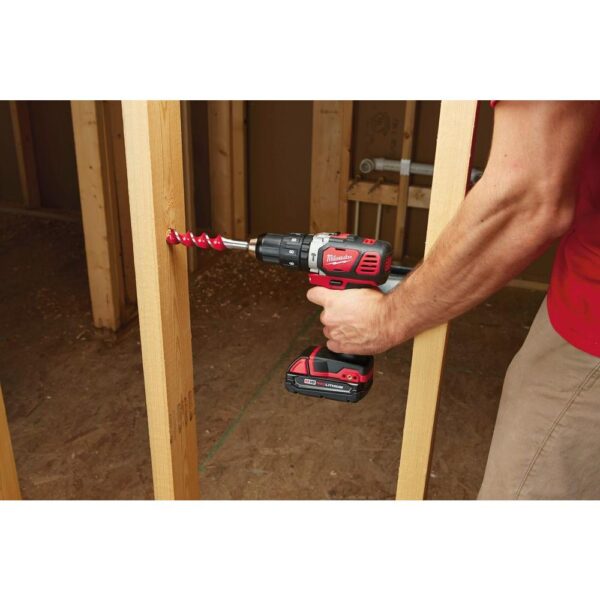 Milwaukee M18 Lithium-Ion Cordless 1/2 in. Hammer Drill Driver Kit with(2) 1.5Ah Batteries, Charger and Hard Case