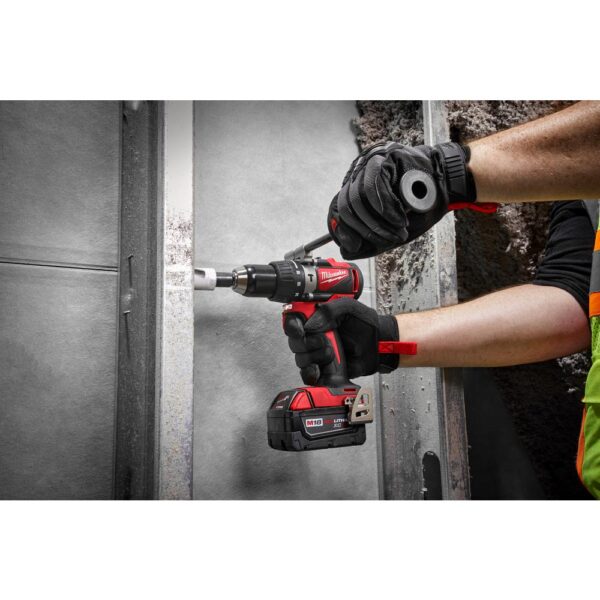 Milwaukee M18 18-Volt Lithium-Ion Brushless Cordless 1/2 in. Compact Hammer Drill/Driver Kit w/Two 4.0Ah Batteries and Hard Case