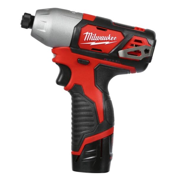 Milwaukee M12 12-Volt Lithium-Ion Cordless 1/4 in. Impact Driver Kit W/(2) 1.5Ah Batteries, Charger & Case
