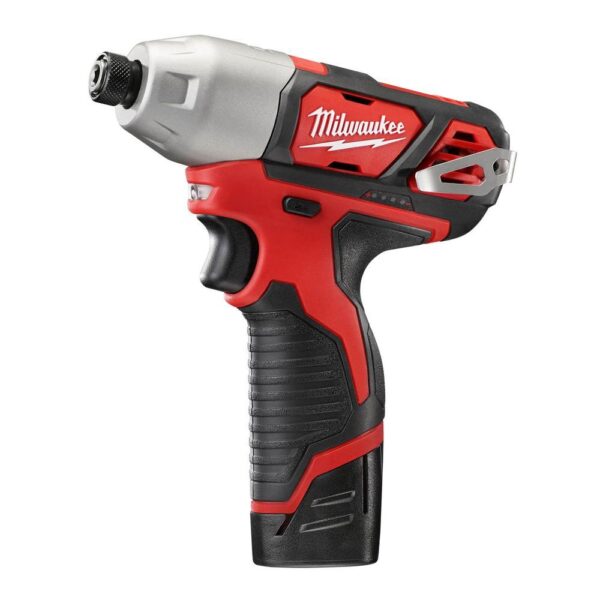 Milwaukee M12 12-Volt Lithium-Ion Cordless 1/4 in. Impact Driver Kit W/(2) 1.5Ah Batteries, Charger & Case