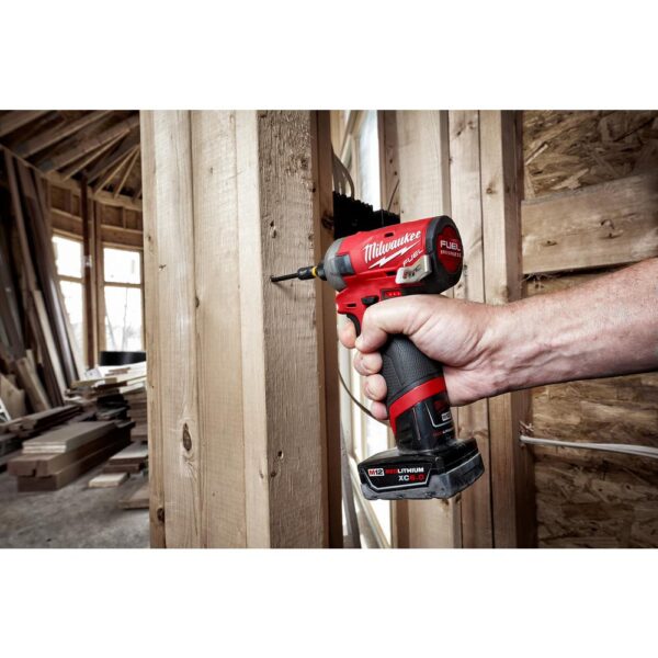 Milwaukee M12 FUEL SURGE 12-Volt Lithium-Ion Brushless Cordless 1/4 in. Hex Impact Driver Compact Kit with Free M12 Rotary Tool