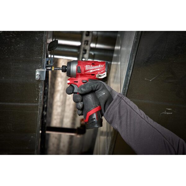 Milwaukee M12 FUEL 12-Volt Lithium-Ion Brushless Cordless 1/4 in. Hex Impact Driver Kit With Bonus M12 2.0Ah Battery