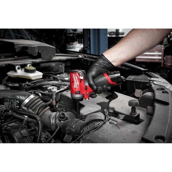 Milwaukee M12 FUEL 12-Volt Lithium-Ion Brushless Cordless Stubby 1/4 in. Impact Wrench (Tool-Only)