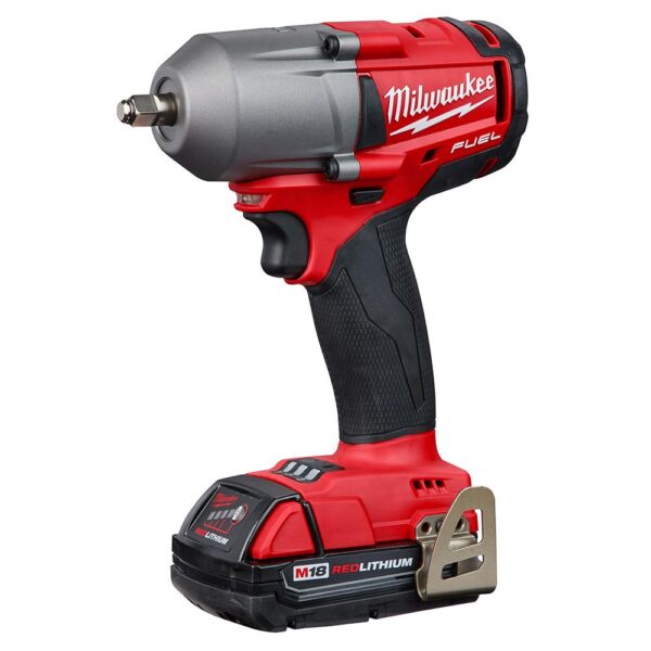 Milwaukee M18 FUEL 18-Volt Lithium-Ion Mid Torque Brushless Cordless 3/8 in. Impact Wrench W/ Friction Ring W/(2) 2.0Ah Batteries