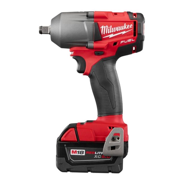 Milwaukee M18 FUEL 18-Volt Lithium-Ion Brushless 1/2 in. Mid Torque Impact Wrench With Friction Ring Kit with Socket Set (9-Piece)