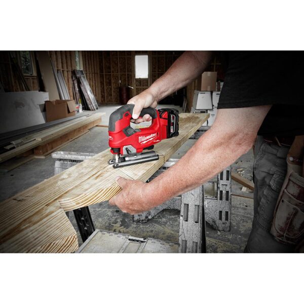 Milwaukee M18 FUEL 18-Volt Lithium-Ion Brushless Cordless Jig Saw Kit With (1) 5.0Ah Battery, Charger and Case