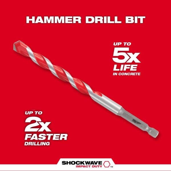 Milwaukee SHOCKWAVE Carbide Hammer Drill Bit Kit (7-Piece)