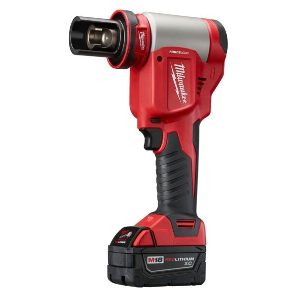 Milwaukee M18 18-Volt Lithium-Ion Force Logic Cordless 1/2 in. - 4 in. Knockout Tool Kit /W Bonus Impact Driver and Step Bits
