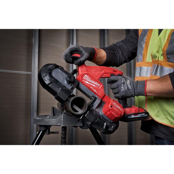 Milwaukee M18 18-Volt Lithium-Ion 1/2 in. to 4 in. Force Logic 6 Ton Cordless Knockout Tool Kit with FUEL Bandsaw