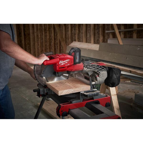 Milwaukee M18 Fuel 18-Volt 10 in. Lithium-Ion Brushless Cordless Dual Bevel Sliding Compound Miter Saw Kit with One 8.0 Ah Battery