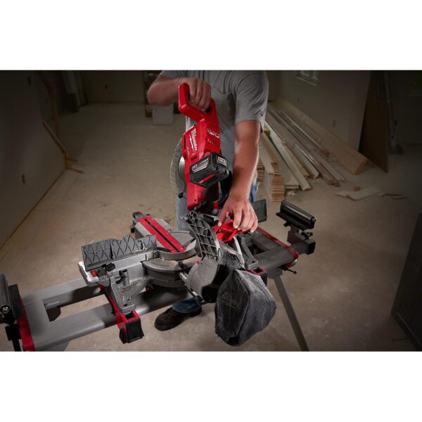 Milwaukee M18 FUEL 18-Volt Lithium-Ion Brushless Cordless 10 in. Dual Bevel Sliding Compound Miter Saw Kit W/ Miter Stand