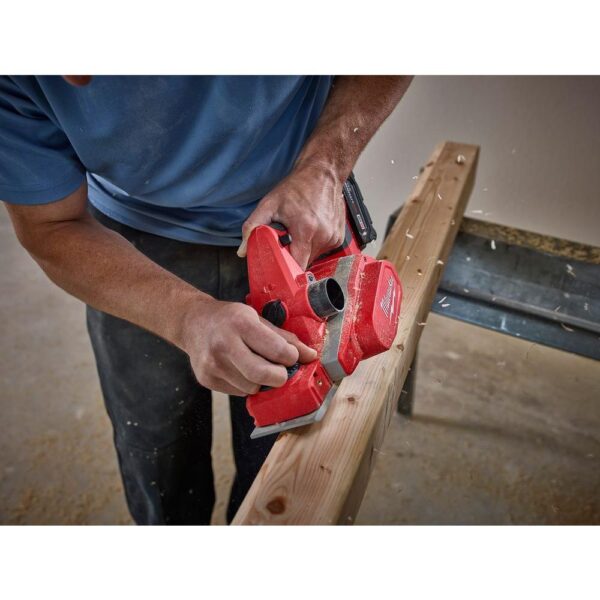 Milwaukee M18 18-Volt Lithium-Ion 3-1/4 in. Cordless Planer Kit with One 3.0 Ah Batteries, Charger, Tool Bag
